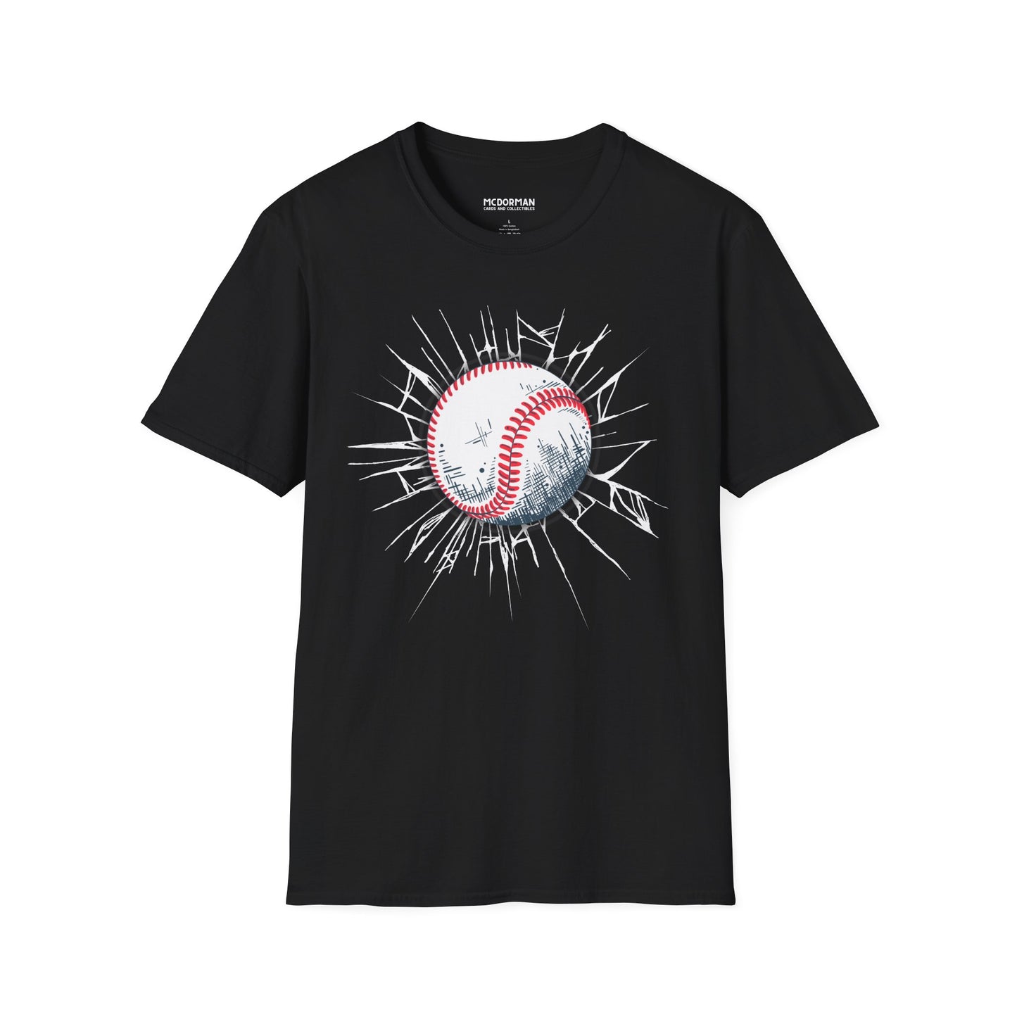 Baseball Shattered Glass Super Soft Unisex Graphic Tee