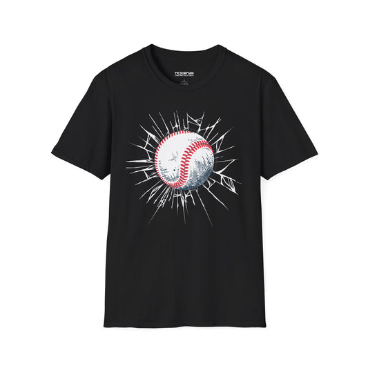 Baseball Shattered Glass Super Soft Unisex Graphic Tee