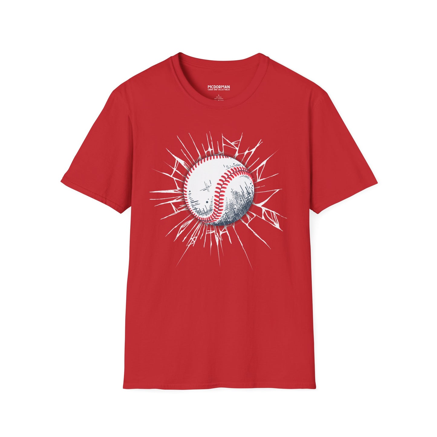 Baseball Shattered Glass Super Soft Unisex Graphic Tee