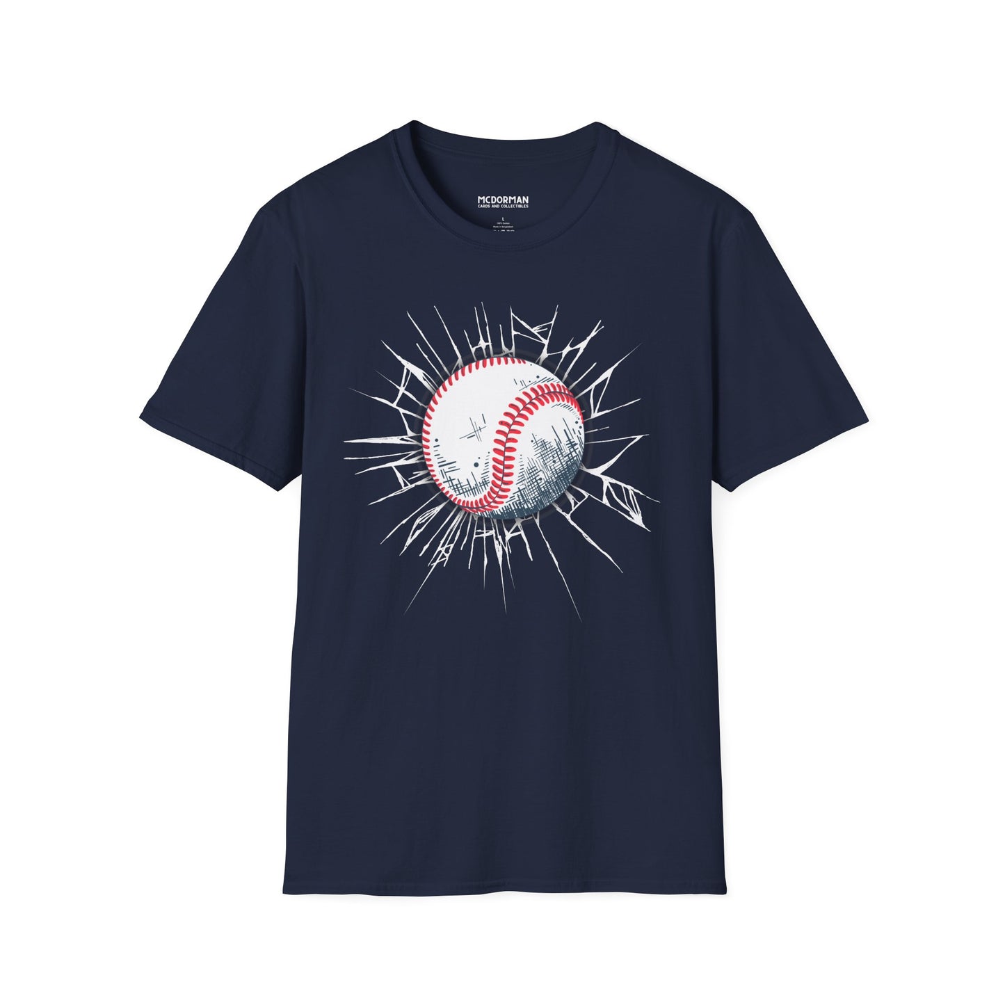 Baseball Shattered Glass Super Soft Unisex Graphic Tee